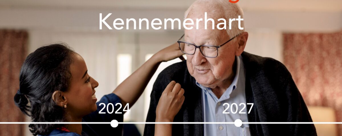 Afbeelding van de strategie van Kennemerhart 2024-2027 met de tekst 'Samen'.